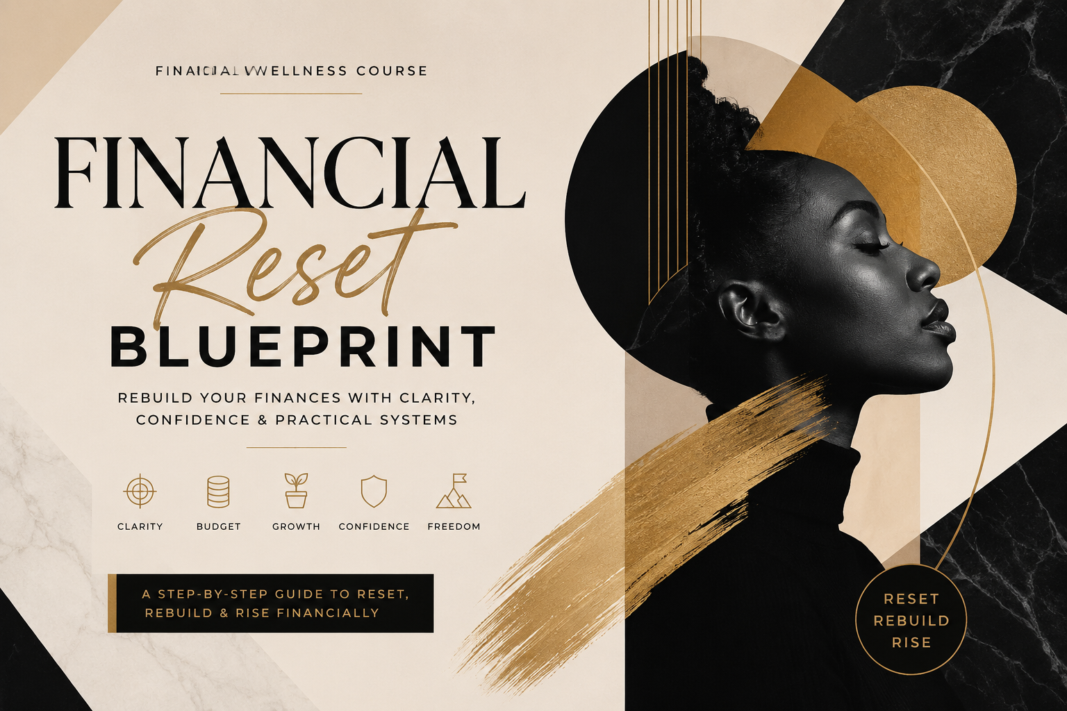 Financial wellness course promotional design